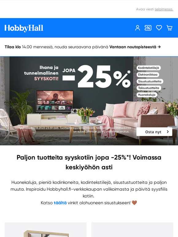 Tunnelmallinen syyskoti 🤎 Jopa -25%*