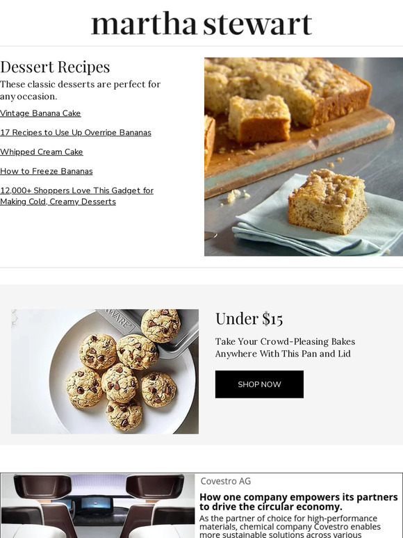 Martha Stewart Vintage Banana Cake Milled