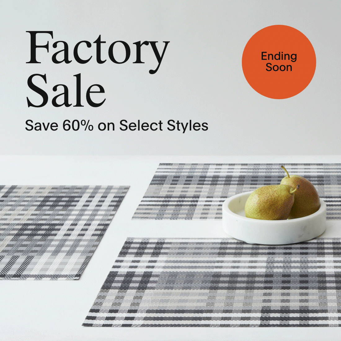 Chilewich Last Call for the Factory Sale Final Hours to Save Milled