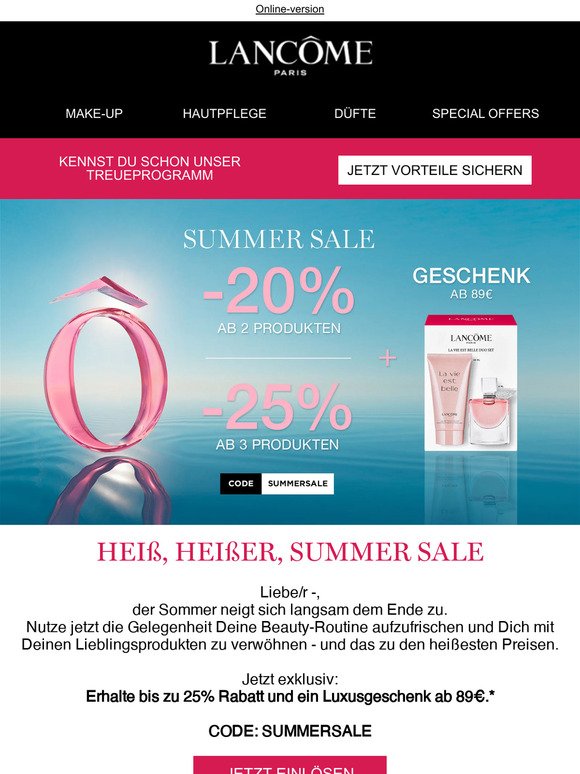 📢 Summer Sale: -25% + eine Luxusminatur