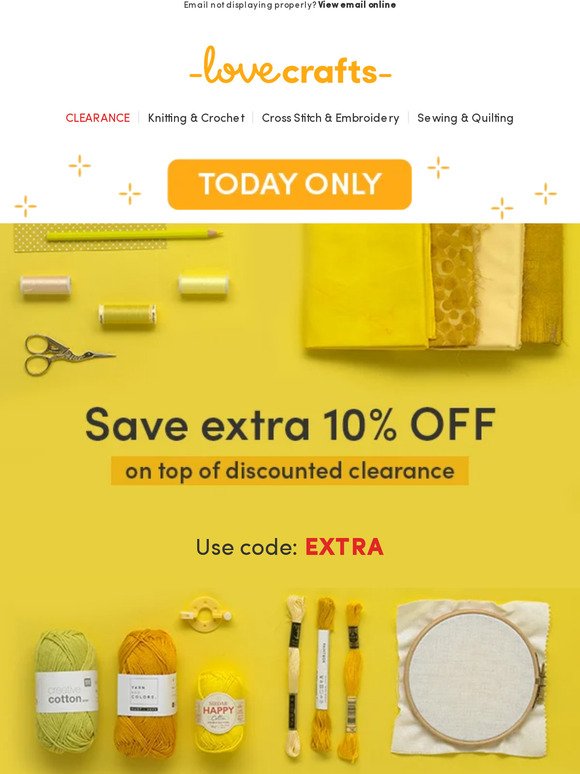 Want to save extra on clearance? Open up for +10% off 💌