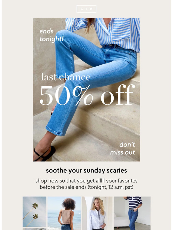 SALE ENDS TONIGHT