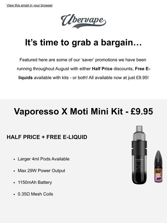 August Top Bargains - Kits All Under £10