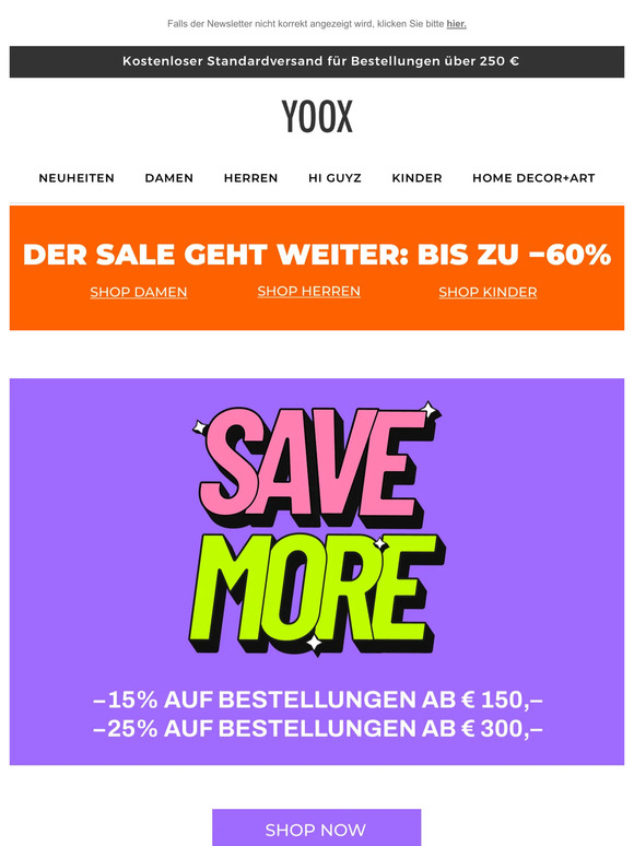 −15% & −25% > Je voller der Warenkorb, desto besser das Angebot