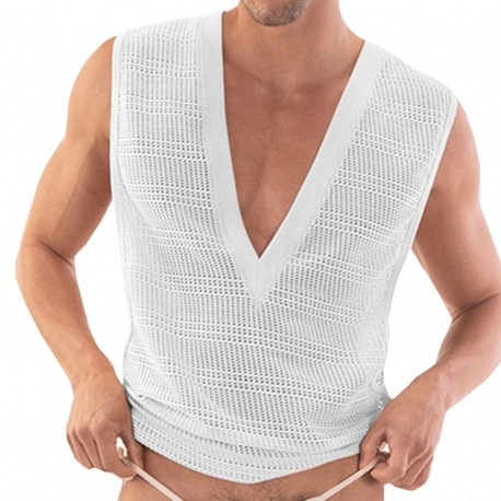 Débardeur Mayo Mesh Blanc