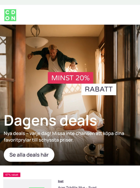 Missa inte veckans bästa deals - minst 20% rabatt