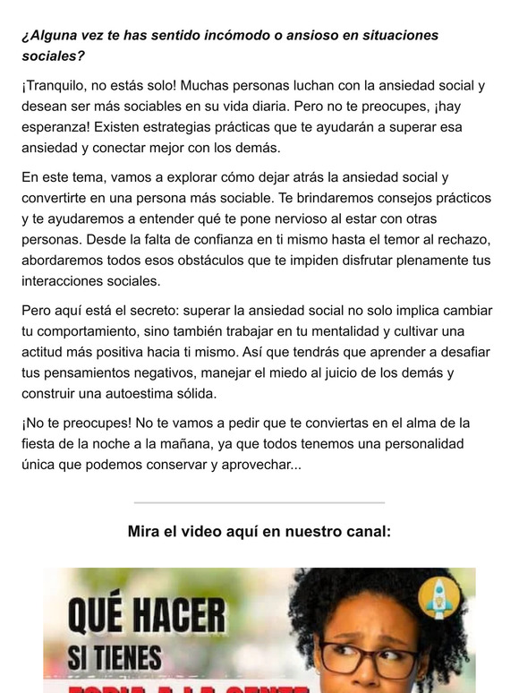 Cómo Superar la ANSIEDAD SOCIAL para ser Más Sociable y Vencer la Timidez