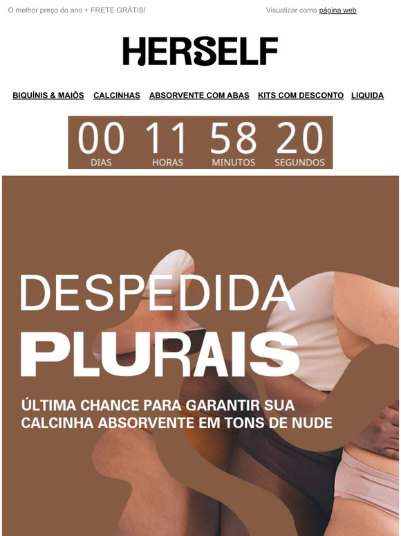 ÚLTIMAS HORAS! Calcinhas em tons de nude saindo de linha!