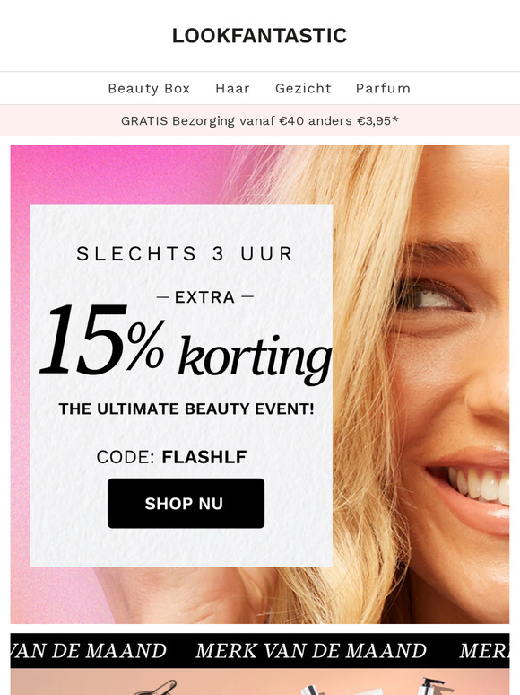 Tot 40% + 15% extra korting