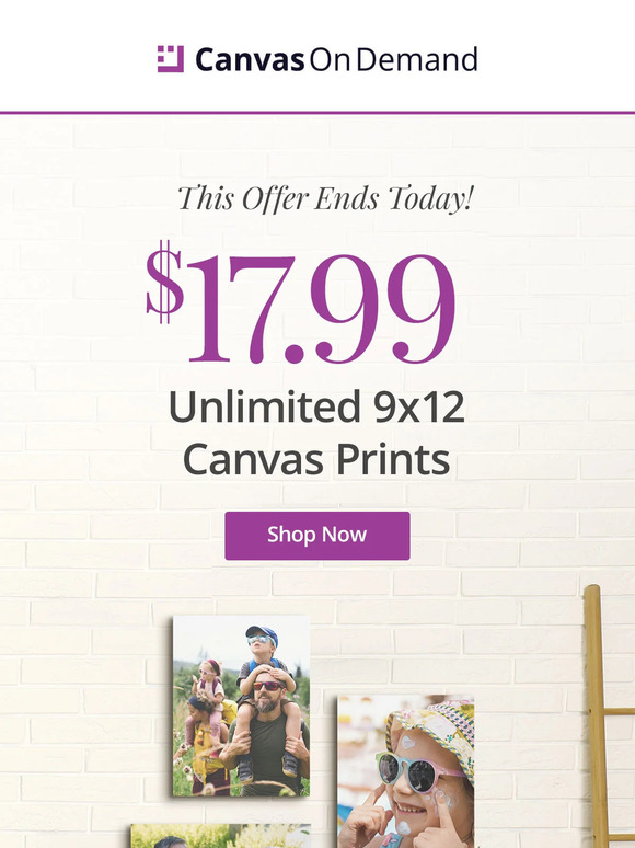 🌞 Last Call for Summer Savings! $17.99 9x12 Canvas Prints!