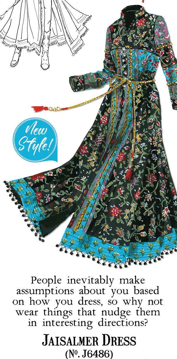 J. Peterman The Jaisalmer Dress in a NEW Pattern. An
