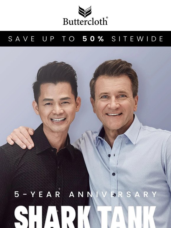 Last Chance: Celebrate 5 Years Since Shark Tank with 50% Off!