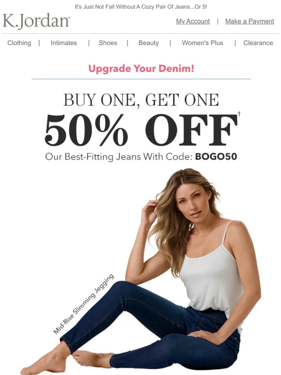 Upgrade Your Denim With BOGO 50% Off!