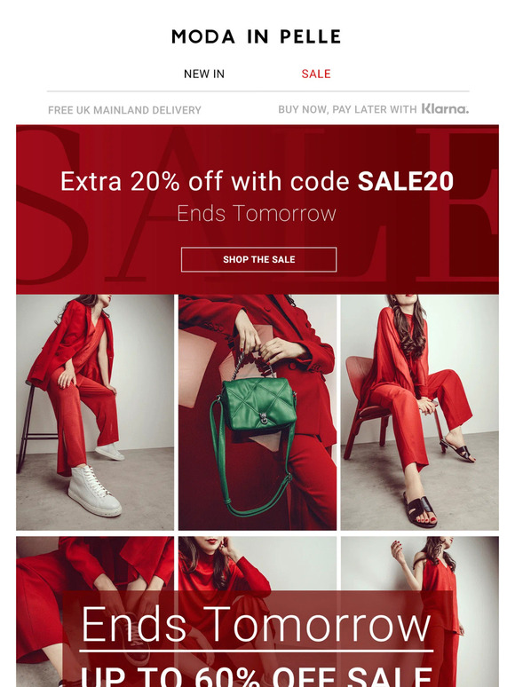 Extra 20% Off Sale Ends Tomorrow