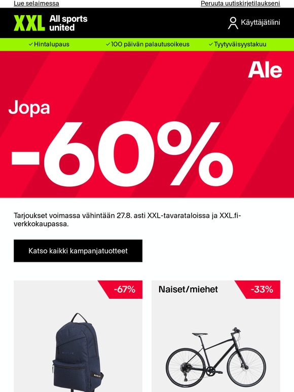 SUPERSUNNUNTAI + ALE = Jopa -60% 💥