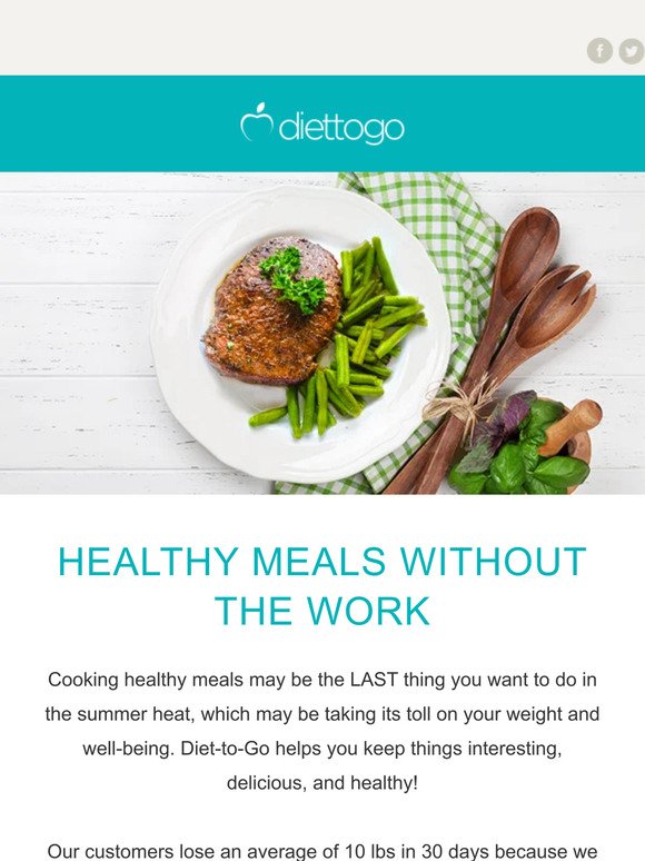 Eat Healthy Meals Without The Work - 50% Off Your First Week