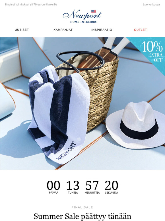 Summer Sale päättyy tänään! Hyödynnä kesän parhaat hinnat