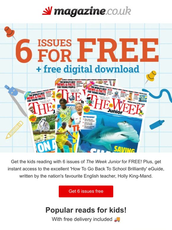 Get 6 issues of The Week Junior for FREE