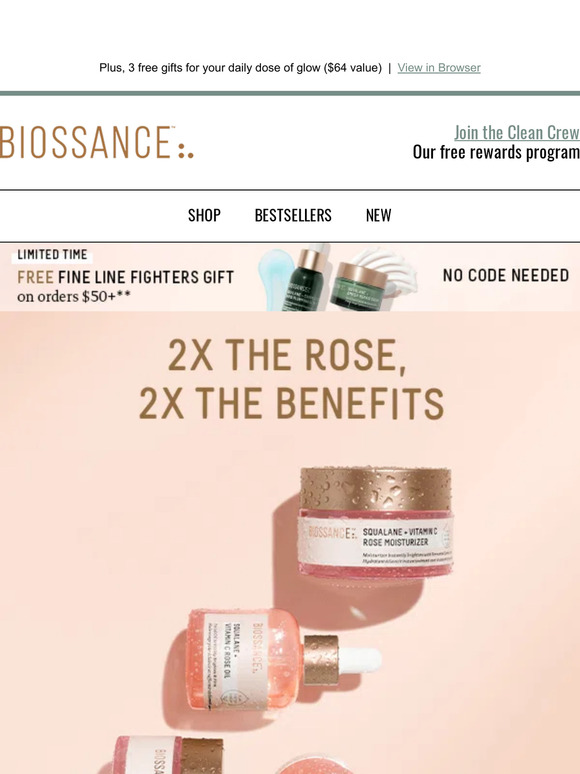 Biossance Back In Stock Blooming With Benefits 🌹 Milled