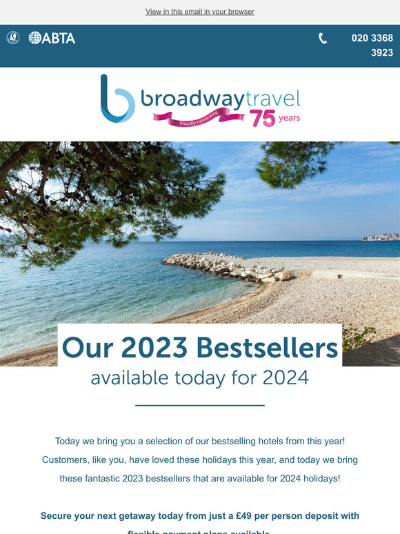 Broadway Travel Discover Our Bestselling 2023 Holidays and Plan Ahead