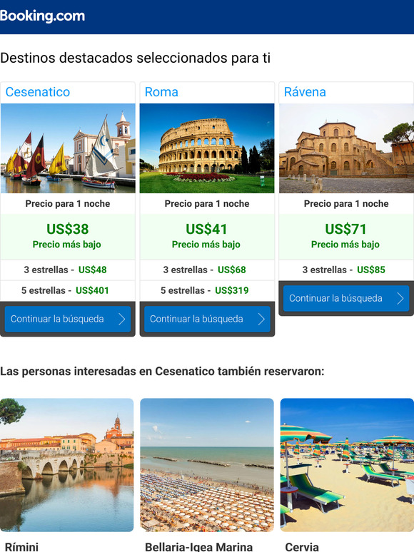 Estos son los precios en Cesenatico y Roma