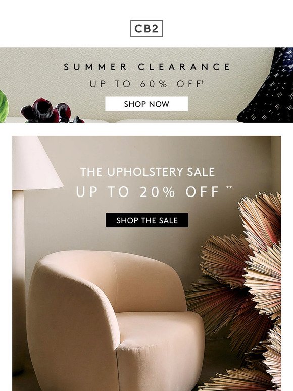 UP TO 20% OFF SEATING