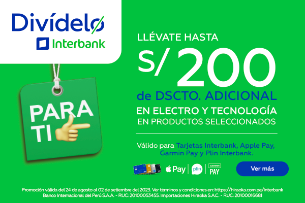 Hiraoka 📢¡con Hiraoka E Interbank 💚 ️ Disfruta De IncreÍbles Beneficios Para Ti Milled 2614