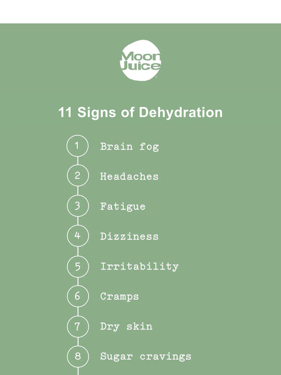 Moon Juice 11 signs of dehydration Milled