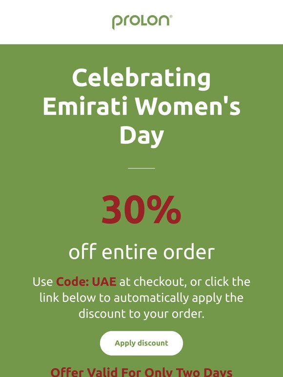Special Offer Honoring Emirati Women on their Special Day.