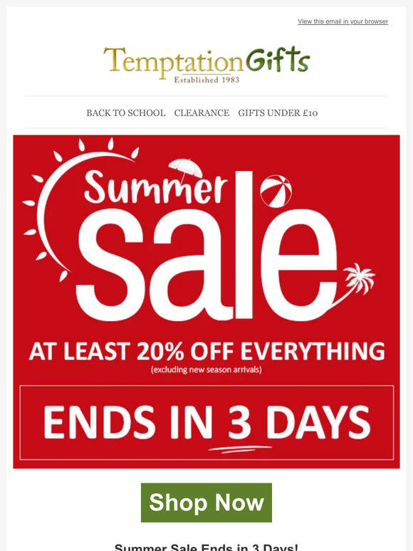 Hurry! Summer Sale Ends in 3 Days ⏰