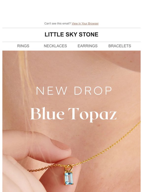 New Drop - Blue Topaz Necklace