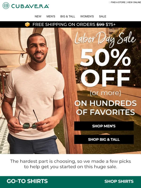 Save 50% Off (Or More) On Hundreds of Styles