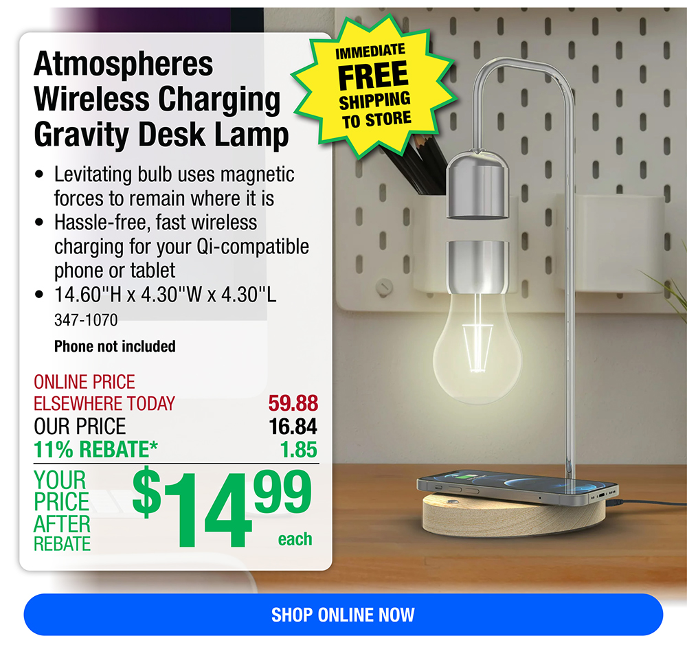 Menards Gravity Desk Lamp UNDER 15 Milled