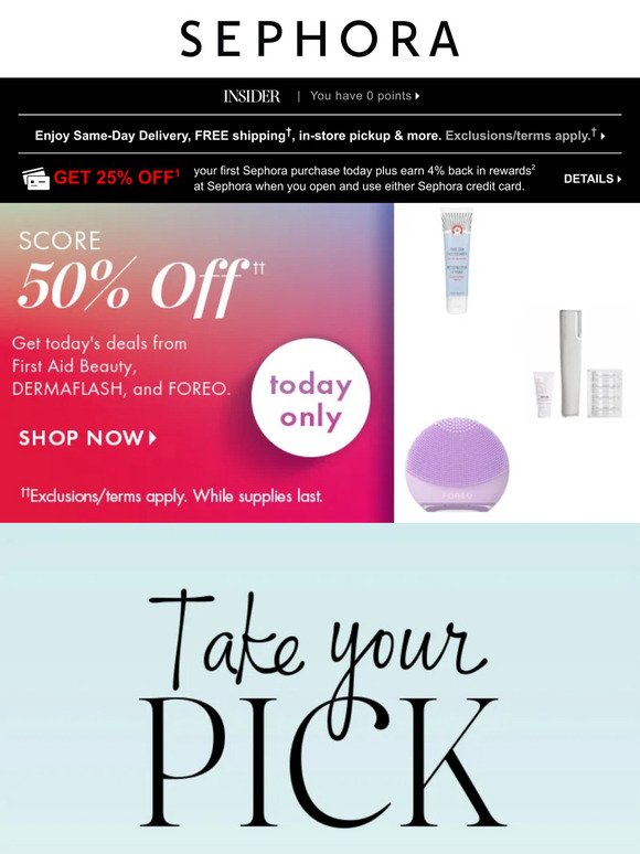PSA: You get 50% off select beauty