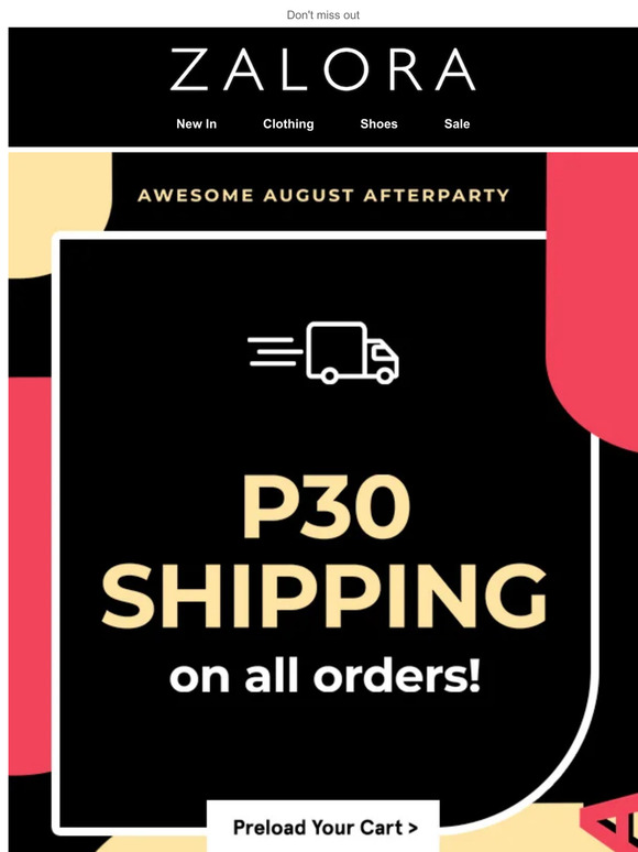 P30.00 SHIPPING for a limited time only! 🚚