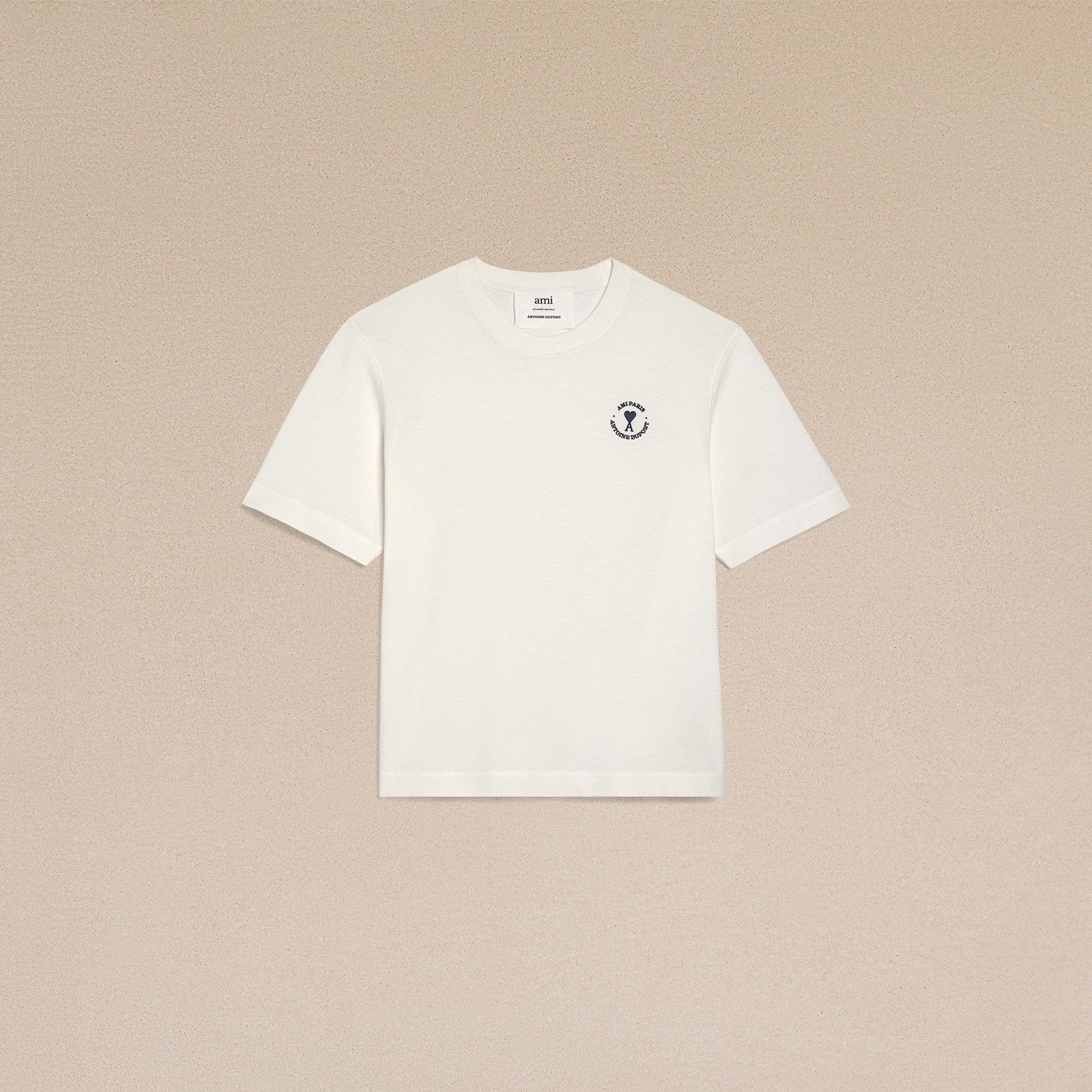 AMI Parisx Antoine Dupont Tシャツ Ami Paris x Antoine Dupont satin-stripe Polo Navy Men's - US