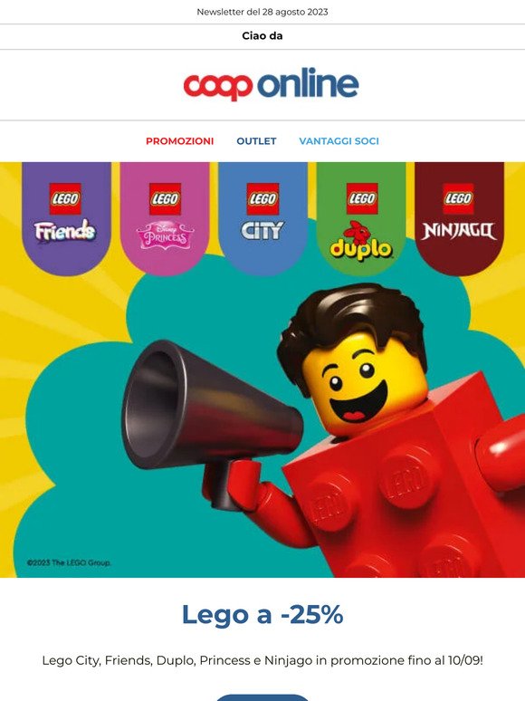 Fino a -25%: Lego, Cartoleria, Cartucce!