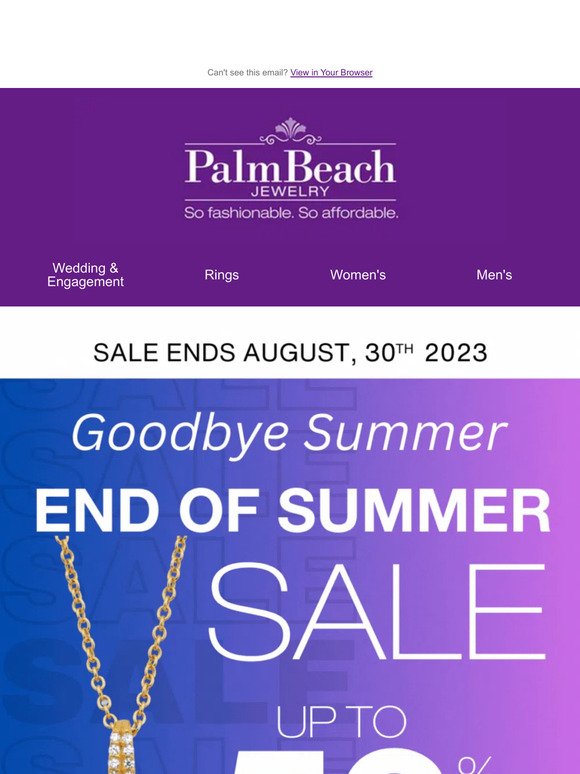 Goodbye Summer. Sales Event Ends in 2 Days ☀️