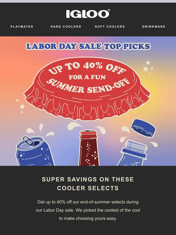 So many coolers at up to 40% off...☀️🧊