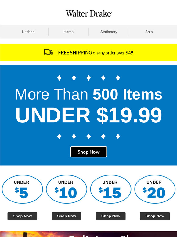 500+ Items Under $19.99 >>