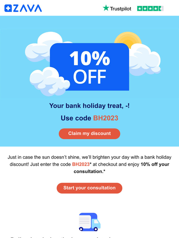 10% OFF for a healthier bank holiday, —! ☀️
