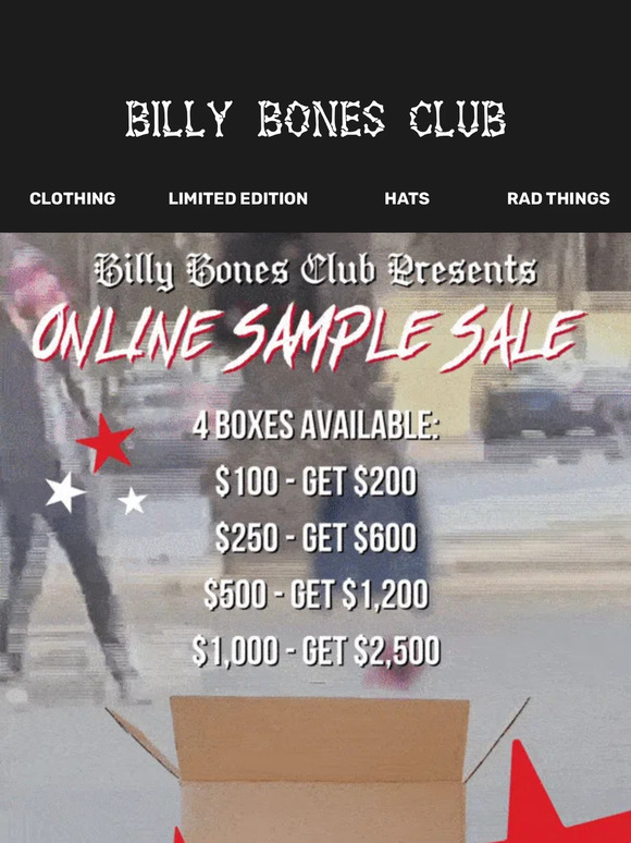 ONLINE SAMPLE SALE 🚨