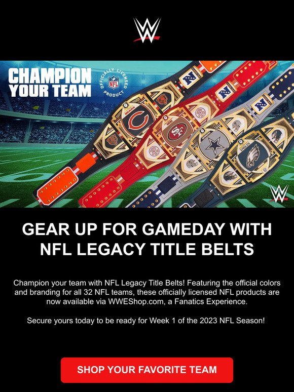 Introducing NFL Legacy Title Belts!