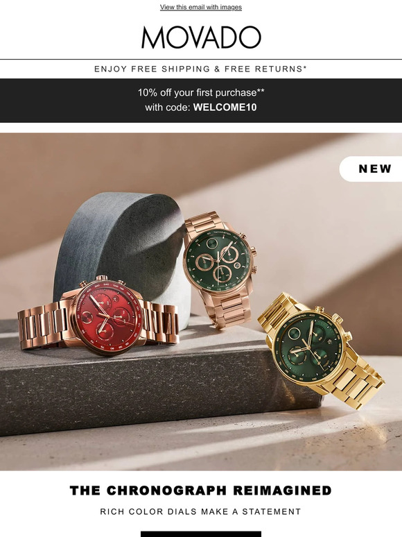 BOLD Verso Chronographs: Rich Colors Meet Sharp, Sporty Style