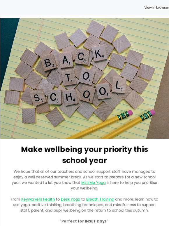 Make wellbeing your priority this school year