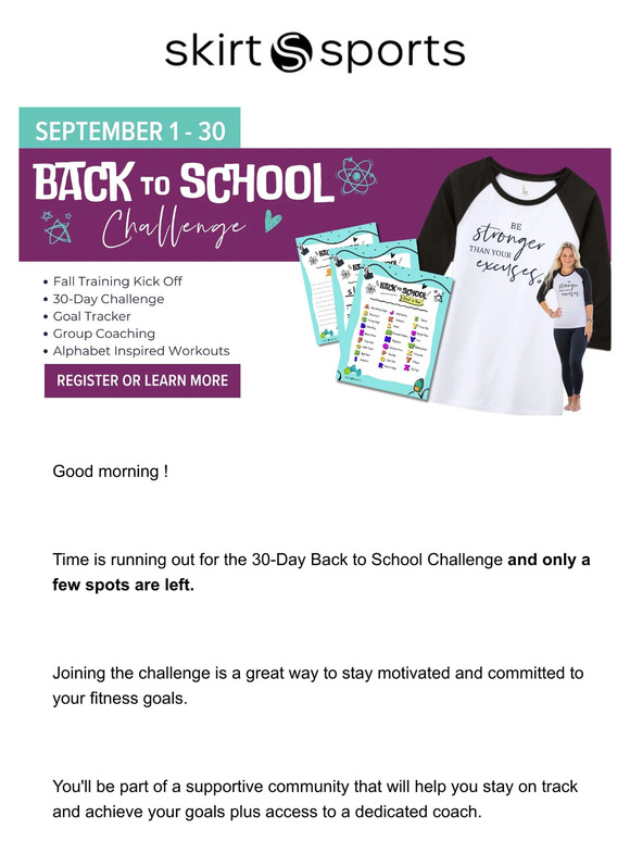 Back to School Challenge - Registration Closes Tonight!