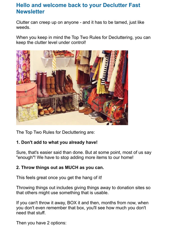 💙☕ The Top 2 Rules of Decluttering