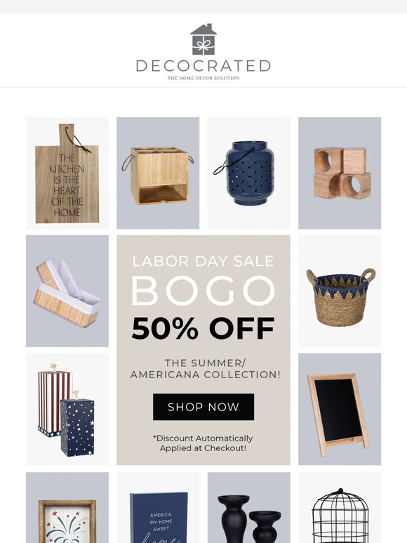 Buy ONE Get ONE 50% OFF the Summer/Americana Collection!