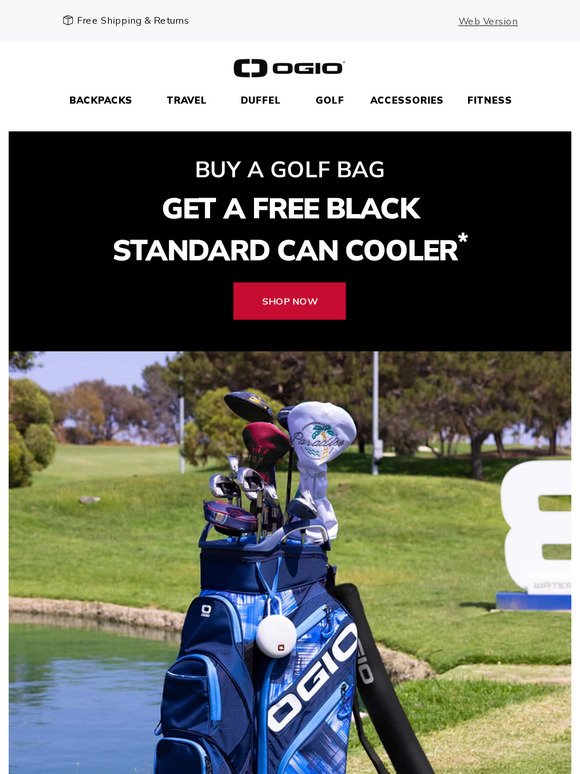 Get A FREE Standard Can Cooler When You Buy A Golf Bag