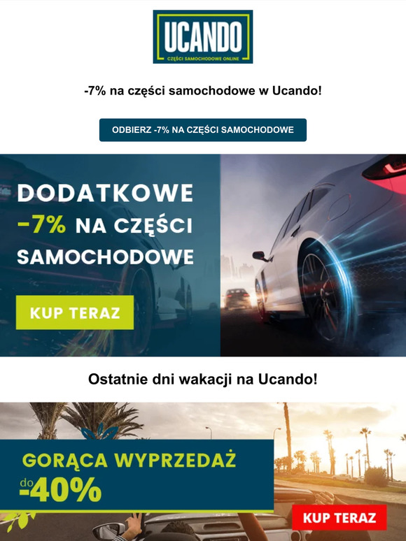 -7% na ostatnie dni wakacji w Ucando